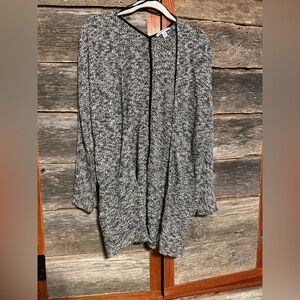 American Eagle Outfitters Open Front Contrast Trim Soft Marled Cardigan Size M
